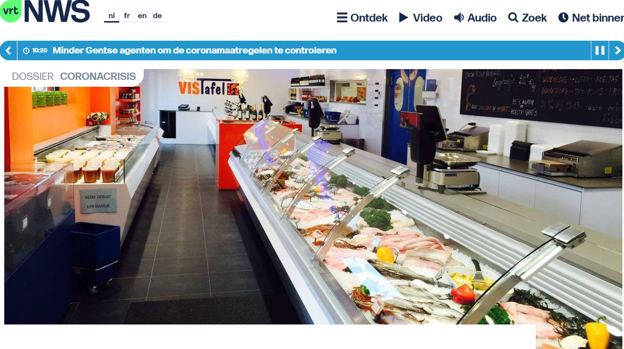 viswinkel De Vistafel op VRT Nieuws